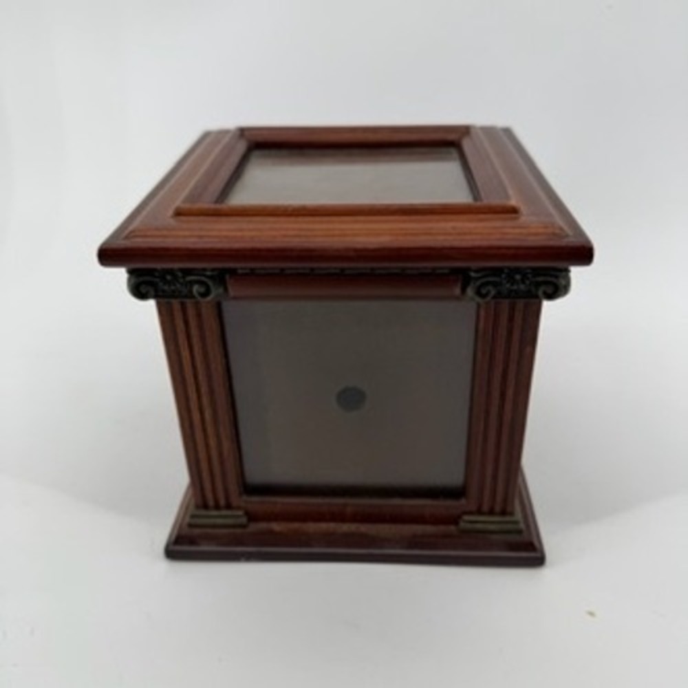 Bombay Company Wooden Photo Cube Jewelry Box Neoclassical Fluted Column 2002